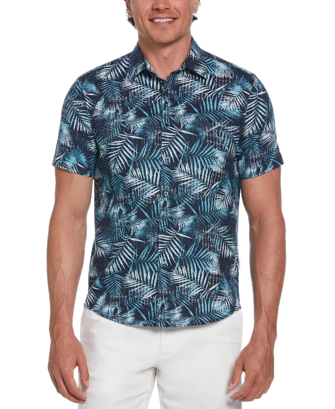 Abstract Geo Leaf Print Shirt Streetwear Style