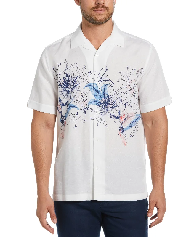 Parrot Chest Print Shirt Dynamic Men's High