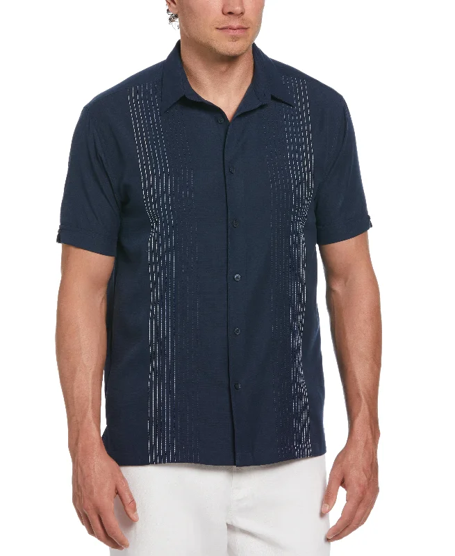 Big & Tall Ombre Embroidered Panel Shirt Masculine Men's 