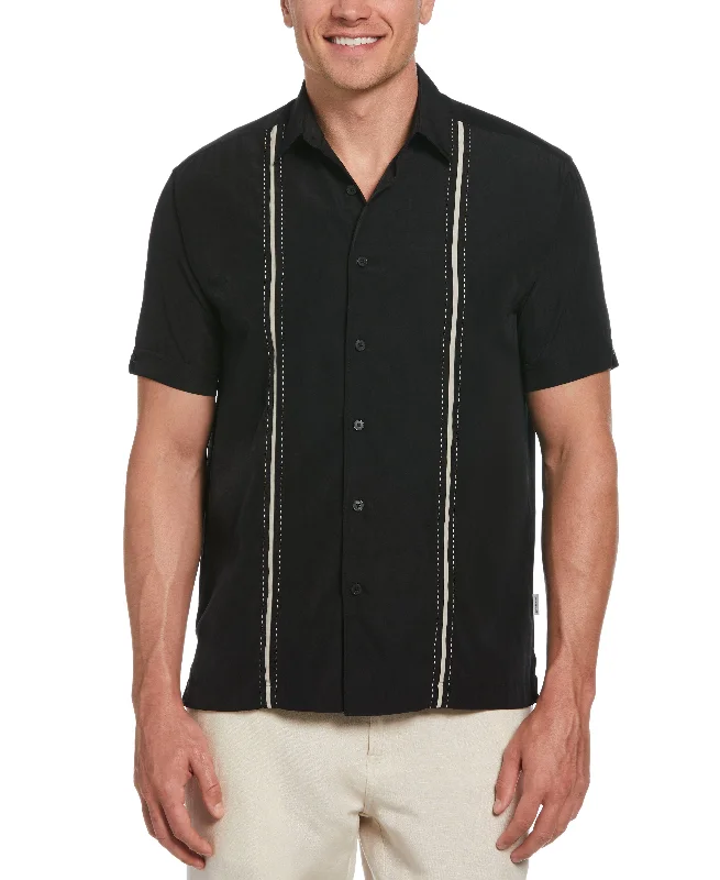 Panel Shirt - Contrast Stitching Cozy Men's Winter