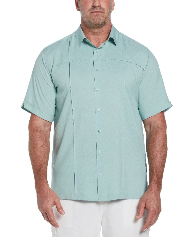 Big & Tall Two-Tone Cross Tuck Chambray Shirt Refined Men's Velvet