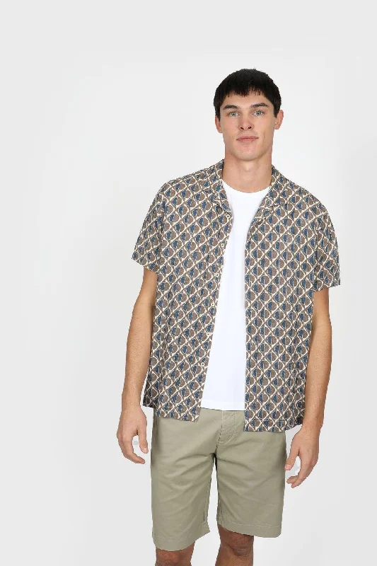 Amalfi - Cuban Collar Short Sleeve Shirt JHS570 Sporty Men's Athleisure 