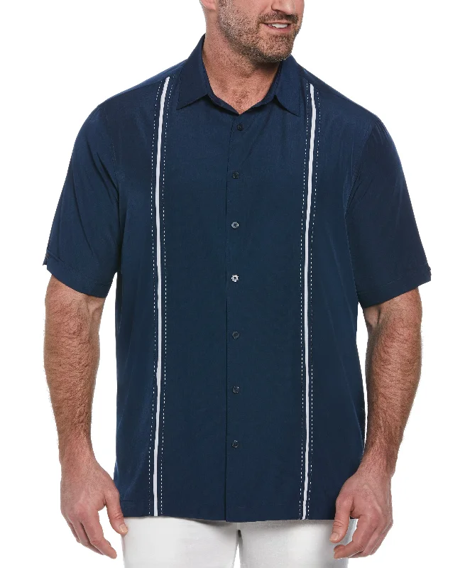 Big & Tall Panel Shirt - Contrast Stitching Cozy Men's Winter