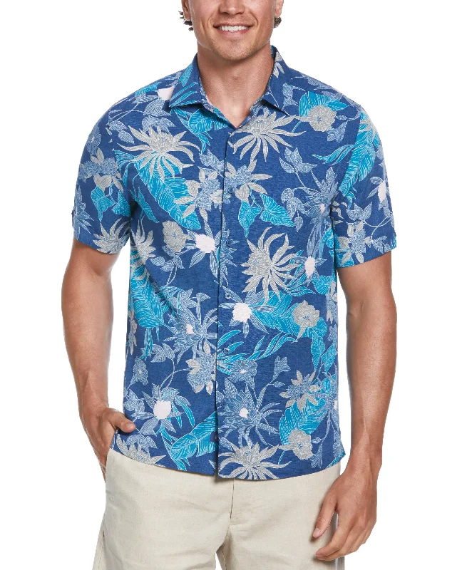 Botanical Print Shirt Modern Men's 