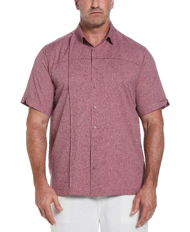 Big & Tall Two-Tone Cross Tuck Chambray Shirt Masculine Men's 