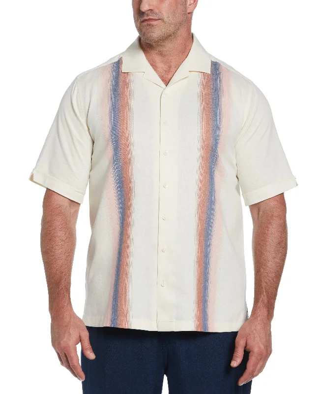Big & Tall Gradient Panel Print Shirt Elegant Men's Cashmere