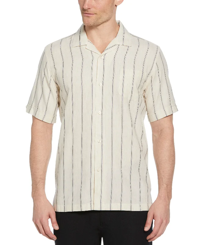 Space-Dyed Dobby Stripe Shirt Laid