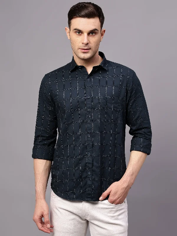Men's Dark Green Casual Medium Checks Half sleeve Shirt Artistic Men's Avant