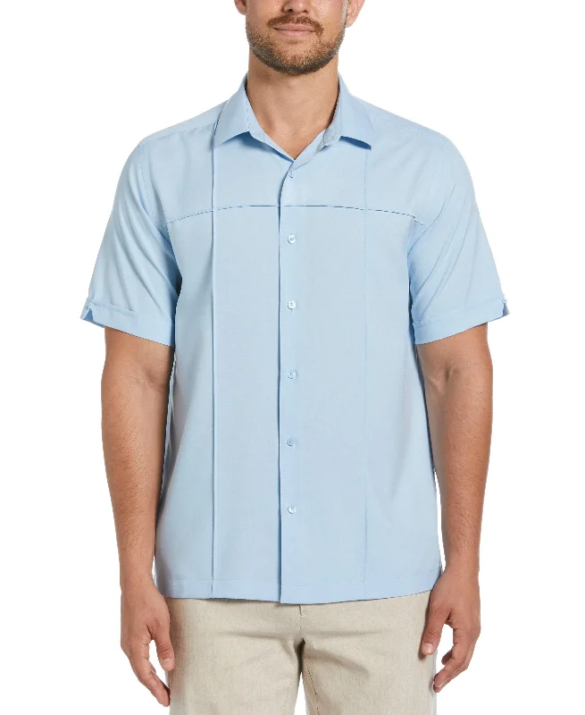 Two-Tone Cross Tuck Chambray Shirt Modern Men's Tech