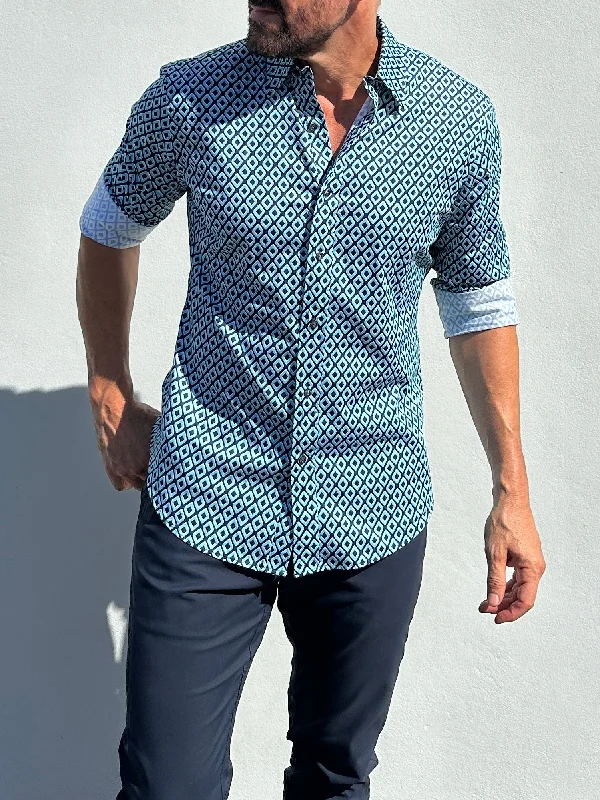 Diamond Print Party Shirt- Small Batch Series Unique Men's Patch