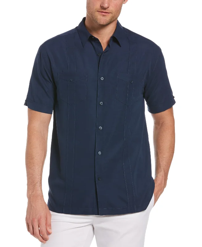 Double Pocket Panel Shirt Casual Men's Loose