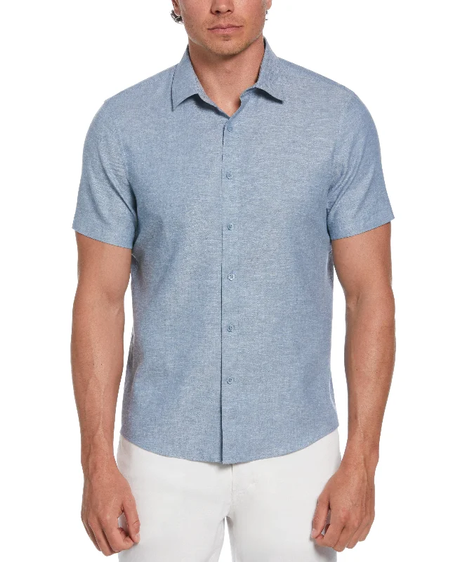 Cross Hatch Pattern Shirt Refined Men's Classic 