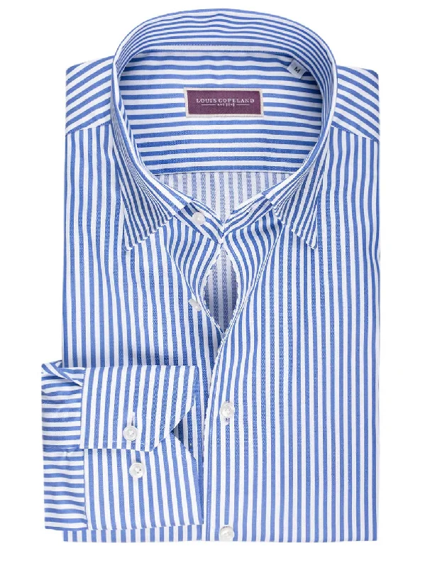 Sandford Stripe Button-Down Shirt Blue Sharp Men's Italian