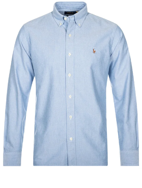 Oxford Sport Shirt Blue Luxurious Men's High