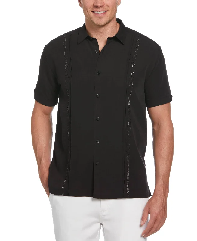 Embroidered Panel Shirt Refined Men's Velvet