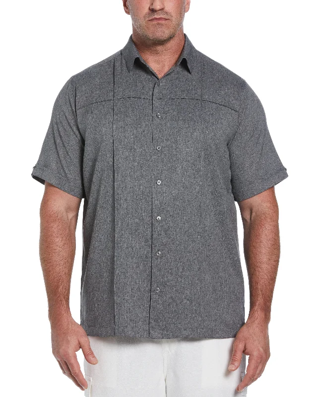 Big & Tall Two-Tone Cross Tuck Chambray Shirt Dapper Men's Bow