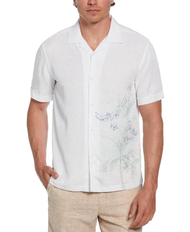 Big & Tall Textured Parrot Print Shirt Masculine Men's Thick