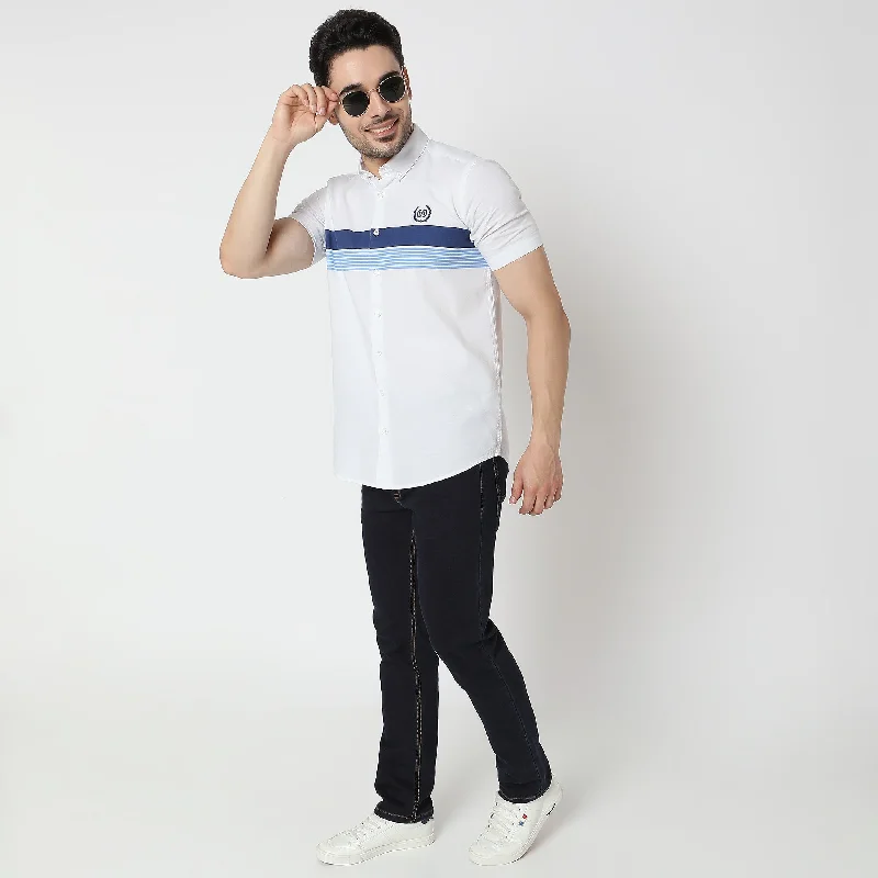 Regular Fit Solid Shirt Hip Men's Urban