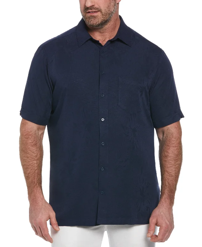 Big & Tall Two-Tone One Pocket Floral Print Shirt Cool Men's Distressed