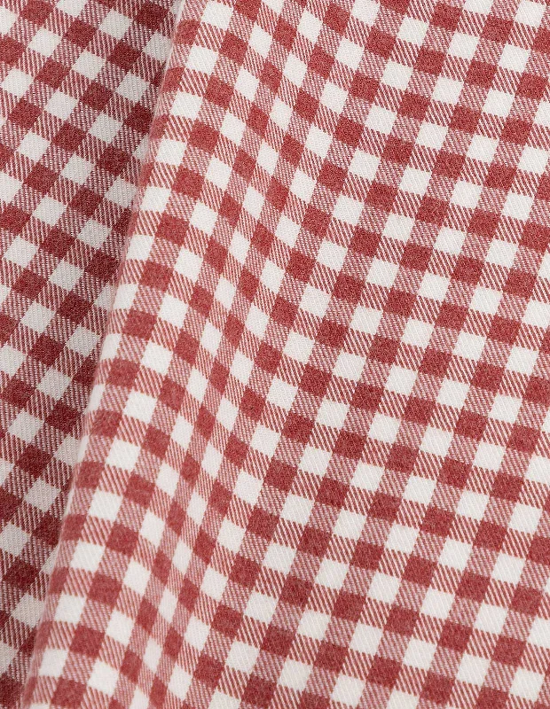 Gingham Flannel - Dusty Red Sporty Men's Tennis
