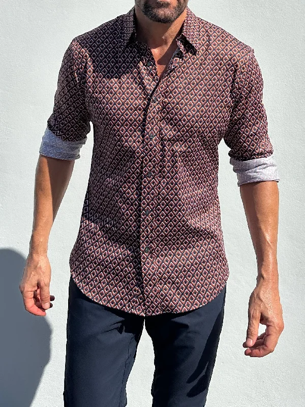 Small Batch: Brown on Navy- Small Batch #569