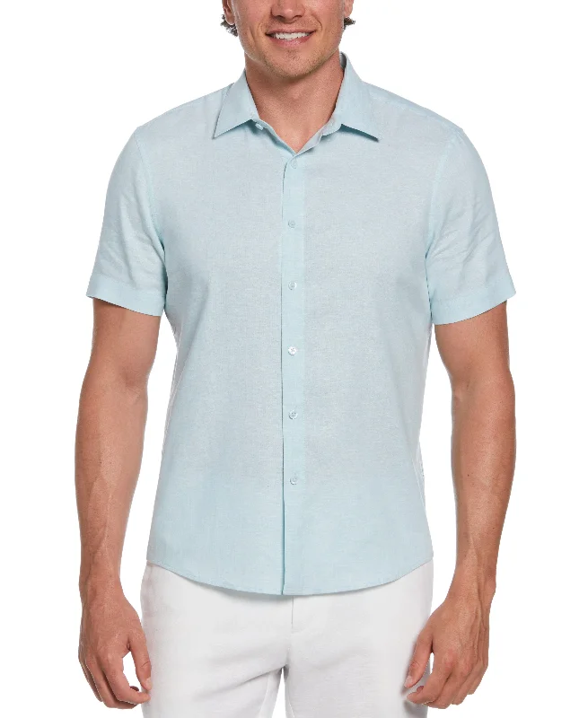 Cross Hatch Pattern Shirt Trendy Men's Oversized