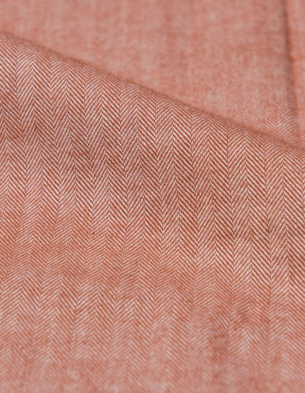 Rust Herringbone Cashmere Blend Tough Men's Military