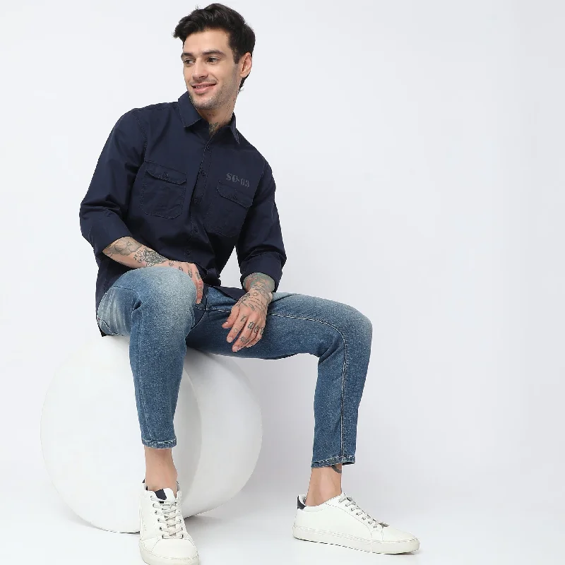 Slim Fit Solid Shirt Earthy Men's Hemp