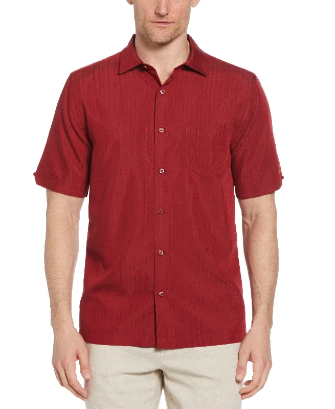 Classic Textured One Pocket Shirt Practical Men's Quick