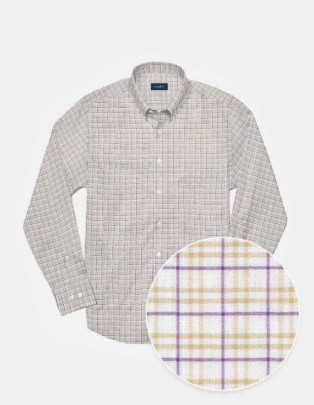 Top Dye Cork Off-Set Plaid Stylish Men's Tropical 