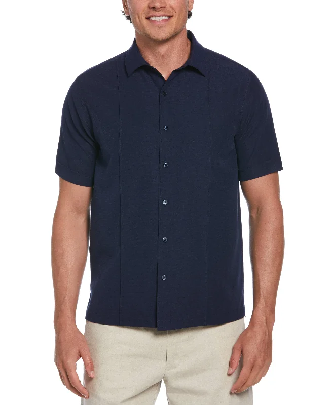 Textured One-Tuck Panel Shirt Luxurious Men's High