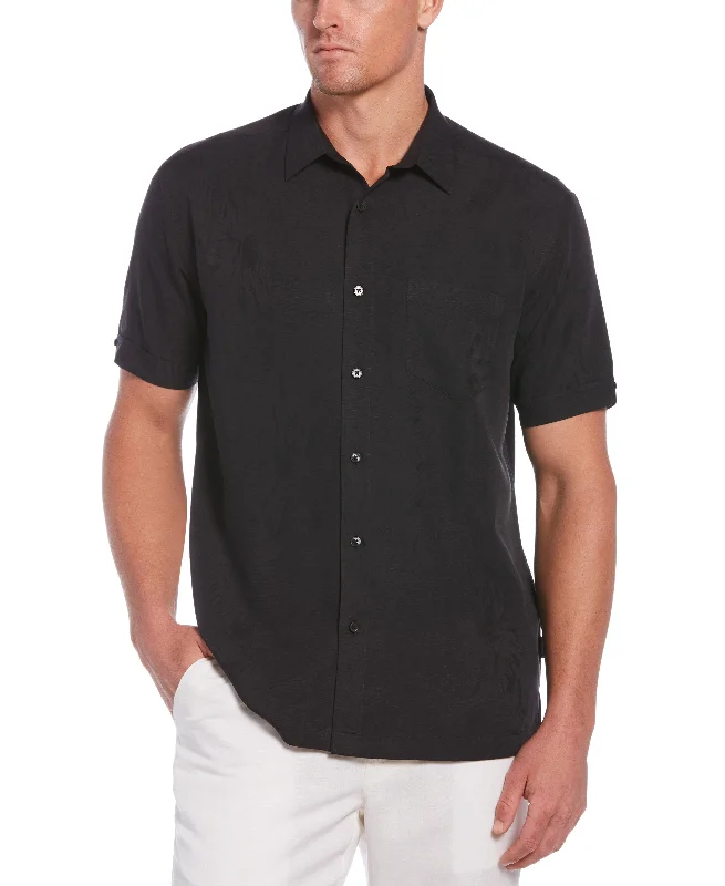 Two-Tone One Pocket Floral Print Shirt Beach