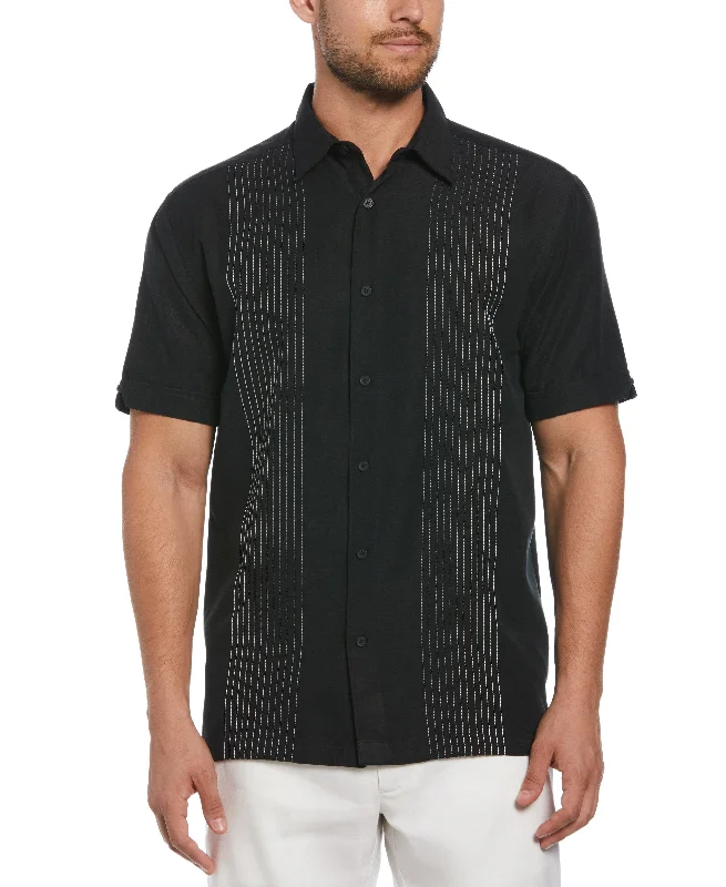 Ombre Embroidered Panel Shirt Athletic Men's High