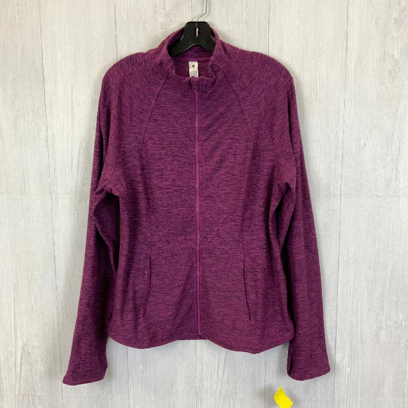 Athletic Jacket By Yogalicious In Purple, Size: Xxl Confident Men's Power