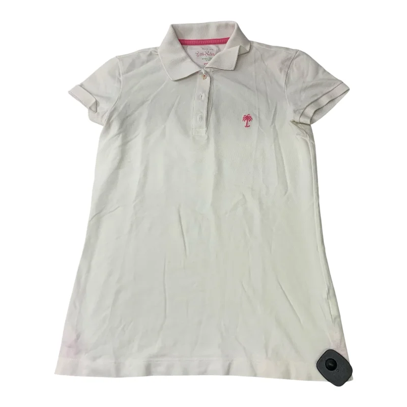 Top Short Sleeve Designer By Lilly Pulitzer In White, Size: Xs Traditional Men's Wool