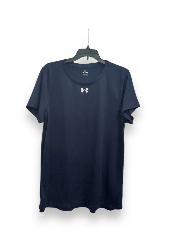 Athletic Top Short Sleeve By Under Armour In Navy, Size: Xl Sporty Men's Athleisure 