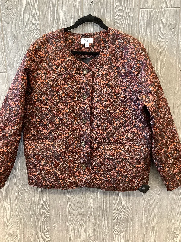 Jacket Puffer & Quilted By Croft And Barrow In Black & Orange, Size: Xxl Preppy Men's College