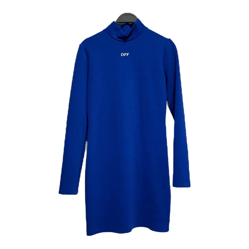 OFF-WHITE/LS Dress/M/Graphic/Polyester/BLU/ Relaxed Men's Beach