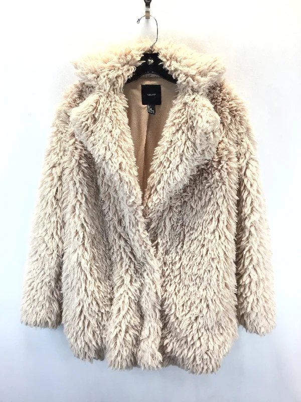 Coat Faux Fur & Sherpa By Forever 21 In Beige, Size: M Relaxed Men's Beach