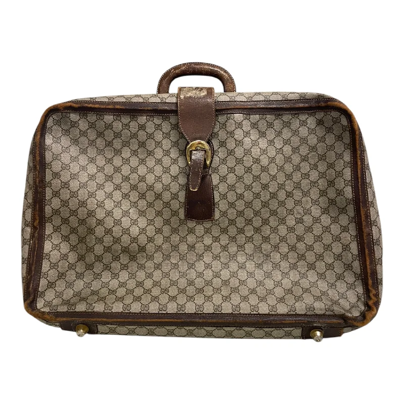 GUCCI/Briefcase/L/Border/Cotton/KHK/Supreme Canvas Relaxed Men's Australian 