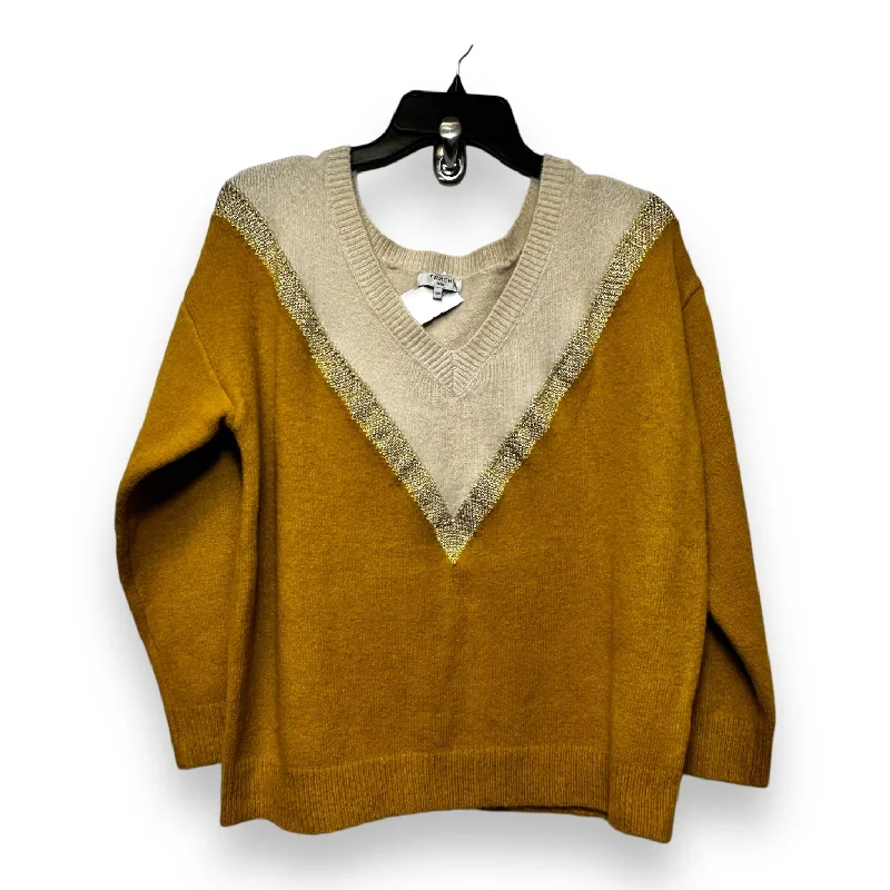Sweater By Clothes Mentor In Gold, Size: S Masculine Men's Thick