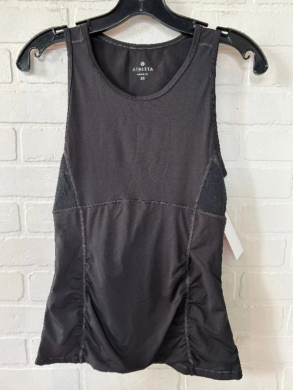 Black Athletic Tank Top Athleta, Size Xs British Gentleman Style