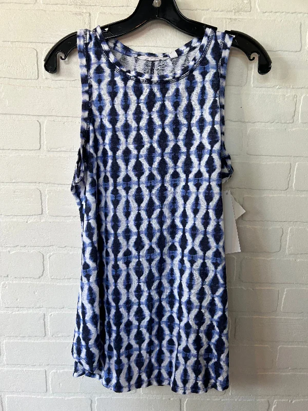 Blue & White Athletic Tank Top Athleta, Size M Vacation
