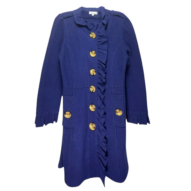 Autumn Boiled Wool Jacket By Luii X Anthropologie In Purple, Size: M Unique Men's Patch