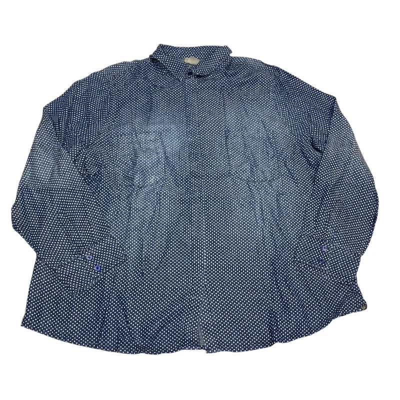 Top Long Sleeve By Chicos In Blue, Size: Xxl Gym