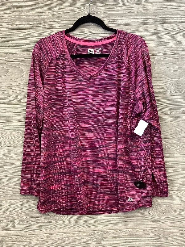 Athletic Top Long Sleeve Crewneck By Rbx In Pink & Purple, Size: 2x Luxurious Men's High
