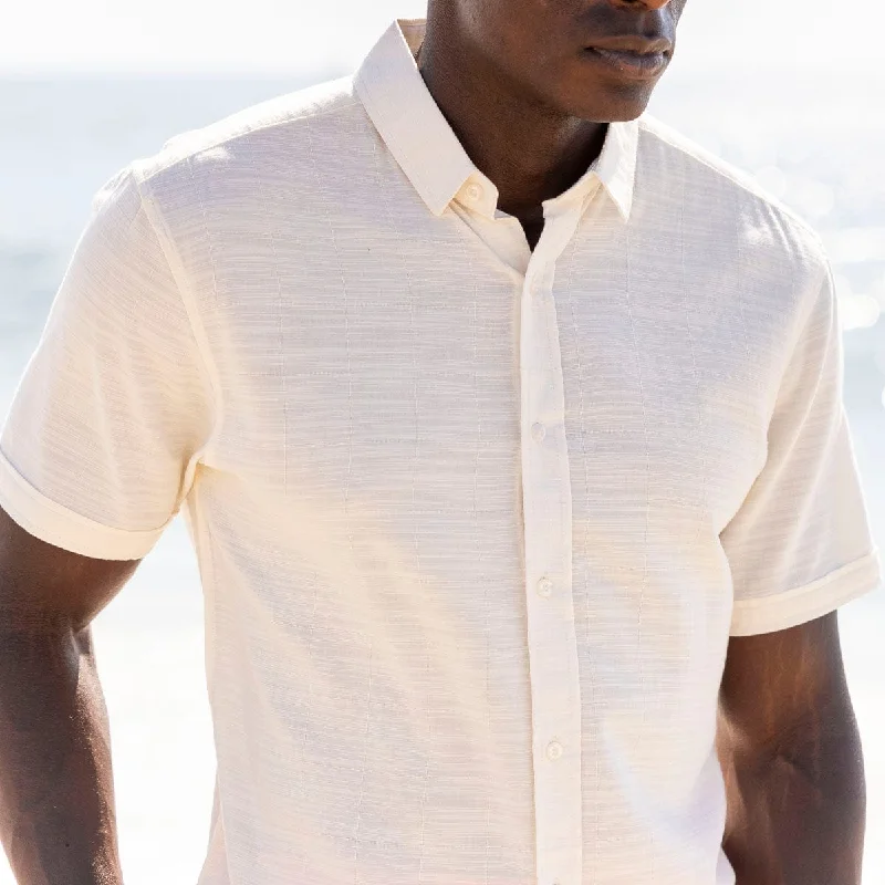 White Sand – Bamboo Short Sleeve Shirt Earthy Men's Sustainable 