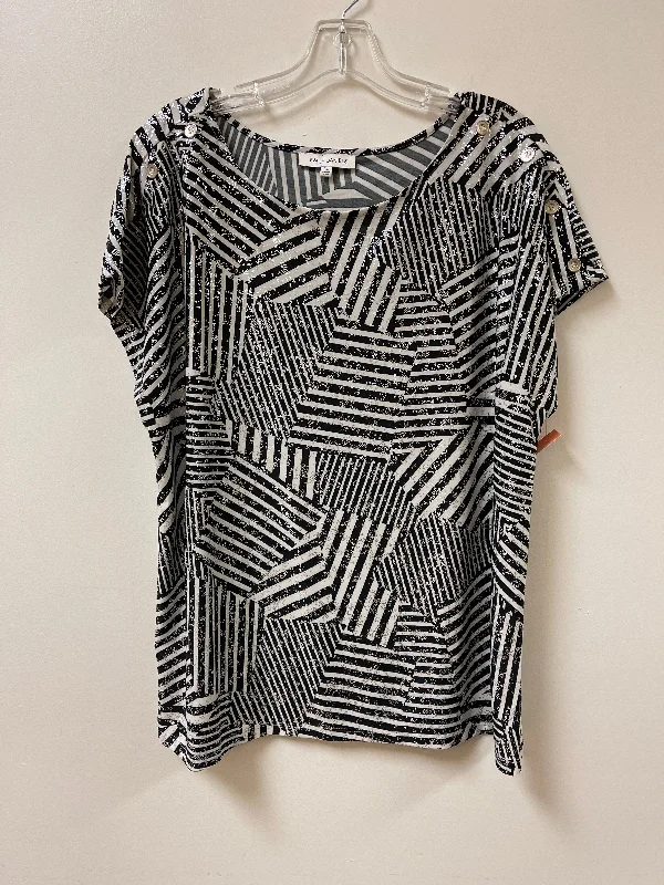 Top Short Sleeve By Clothes Mentor In Black & White, Size: Xl Dynamic Men's Moto