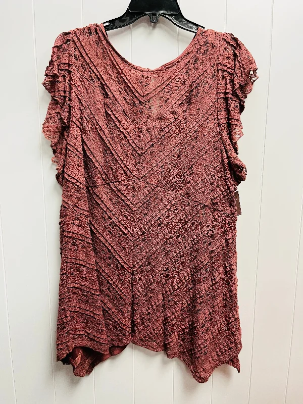 Top Short Sleeve By Torrid In Mauve, Size: 4x Relaxed Men's Australian 