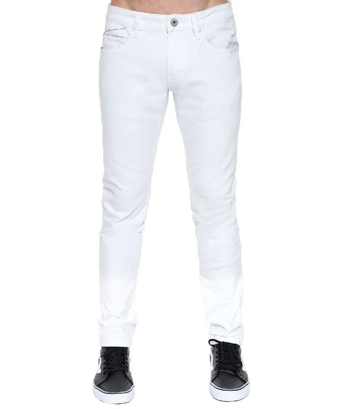 ROCKER SLIM DENIM MENS JEANS IN WHITE Traditional Men's Country